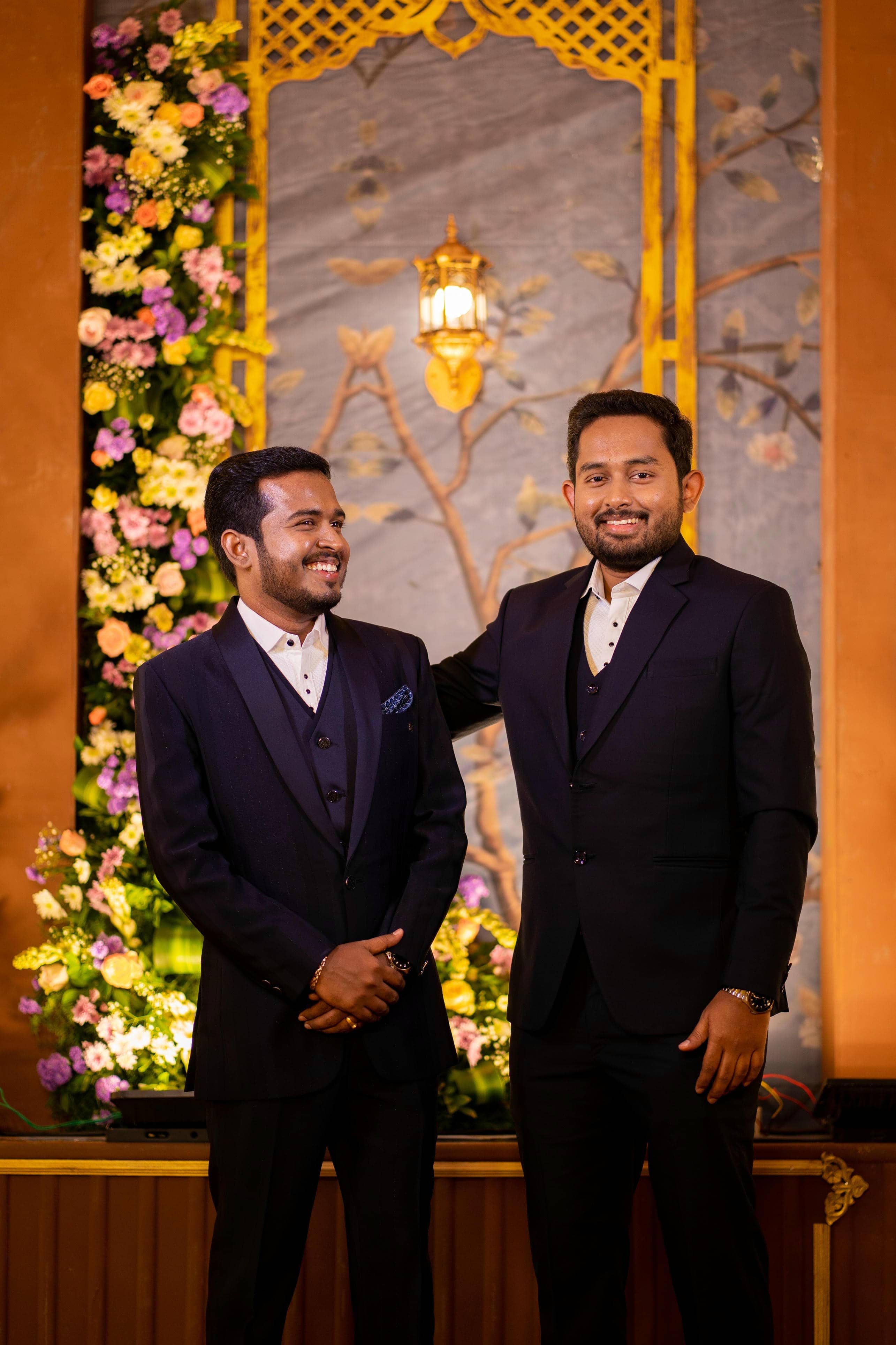 Classic candid groom portrait with elegant style