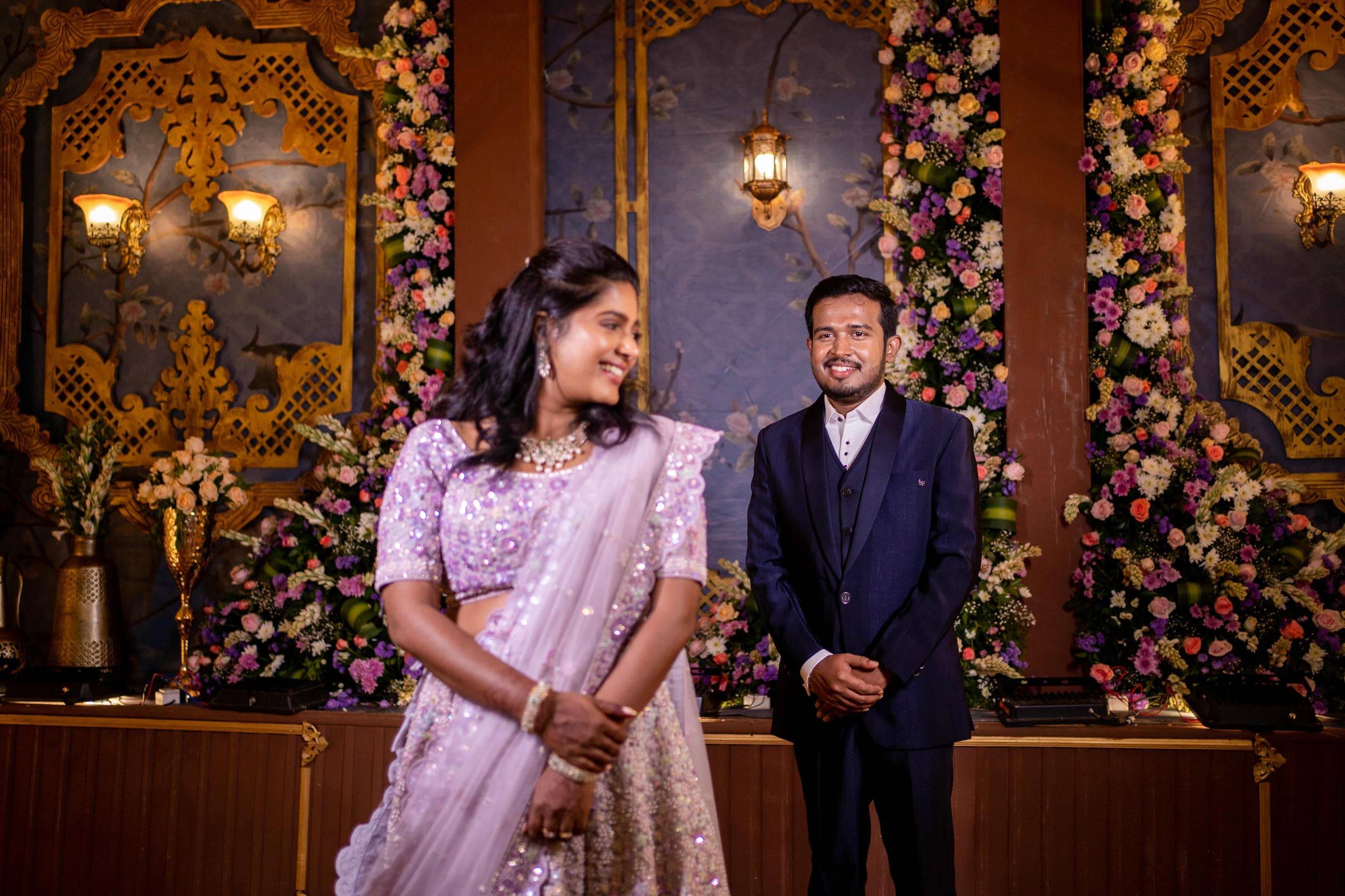 Natrual candid pose with romantic wedding vibes