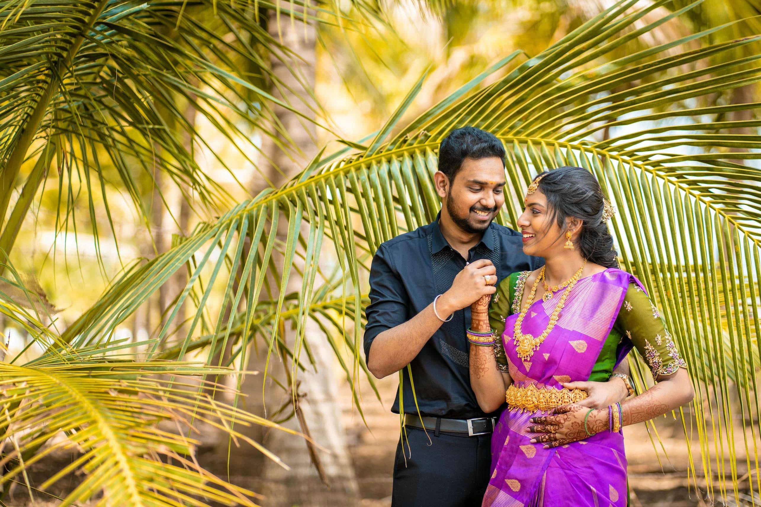 Genuine happiness shared between newlyweds