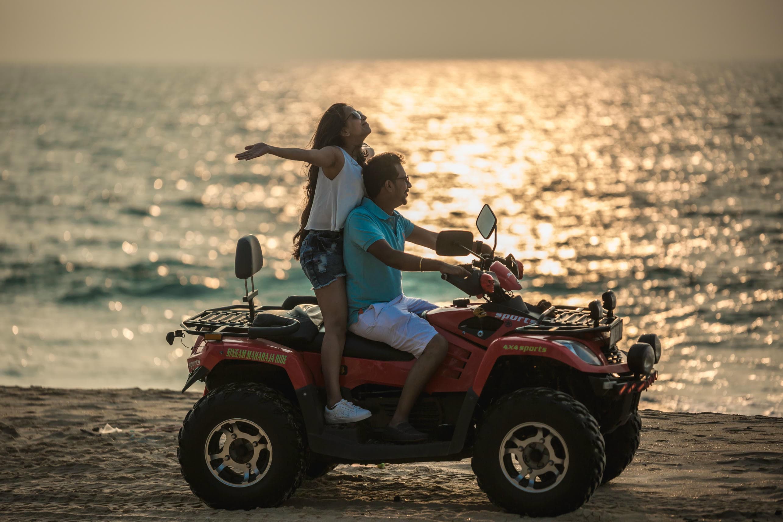 Romantic beachside photography moment