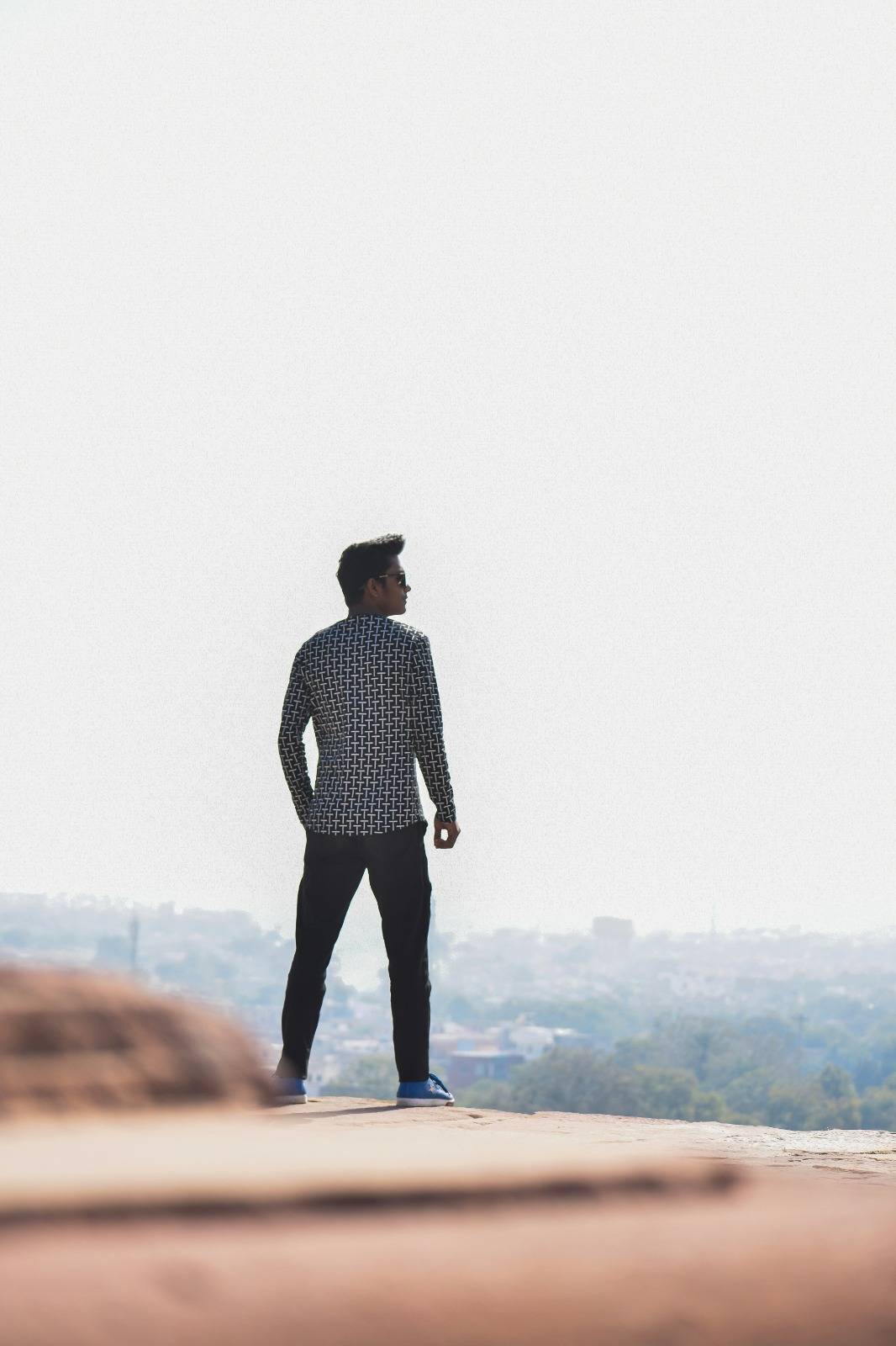 Stylish fashion portrait captured in an outdoor location