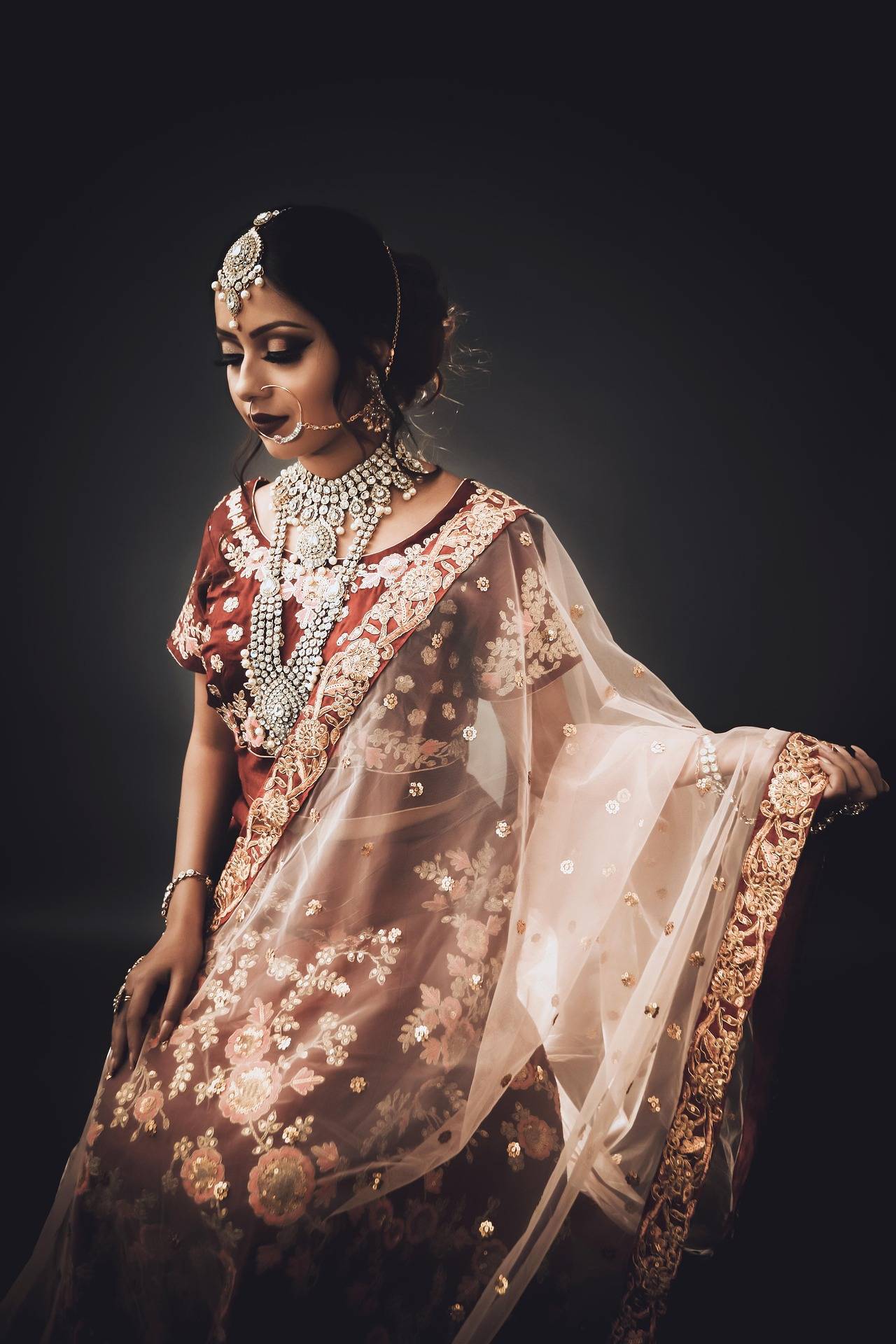 Elegant portrait captured in a controlled studio environment